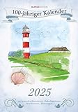 Alpha Edition - 100-Jähriger Kalender 2025 Wandkalender, 23,7x34cm, Bildkalender mit Wetterprognosen, Bauernregeln und liebevollen Illustrationen, ... täglichen Wetterprognosen und Bauernregeln
