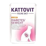 Finnern KATTOVIT Diabetes/Gewicht Huhn | 24x 85g Katzenfutter nass