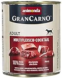 animonda GranCarno Hundefutter, Nassfutter für erwachsene Hunde, verschiedene Sorten 6 x 800 g Multi-Fleischcocktail