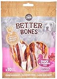 Zeus BetterBones, gedrehte Kaustangen für Hunde, mit Entenfleisch- und Cranberrygeschmack, 10cm, 114 g (1er Pack)