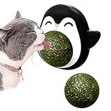 unnderwiss katzenspielzeug katzenminze Ball interaktives katzenspielzeug Um 360°-Drehung für leckende Katzen mit Aufbewahrungsdeckel und 1 austauschbaren Katzenminzeball katzenminze Spielzeug