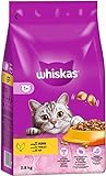 Whiskas Adult 1+ Trockenfutter Huhn, 3,8kg Katzentrockenfutter für erwachsene Katzen - unterschiedliche Produktverpackungen erhältlich