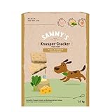 Sammy´s Knusper-Cracker | Herzhafte Snacks für Hunde | Knusper-Cracker mit Käse- und Spinatfüllung | 1 x 1 kg