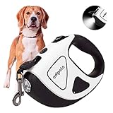Edipets, Hundeleine, Ausziehbar 5M, mit LED-Taschenlampe, für Training und Spaziergänge, Rolleine, Kleine, Mittelgroße und Große Hunde (5 m)