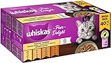 Whiskas 1+ Katzennassfutter Ragout Geflügel Auswahl in Gelee, 40x85g (1 Packung) – Hochwertiges Nassfutter für ausgewachsene Katzen in 40 Portionsbeuteln