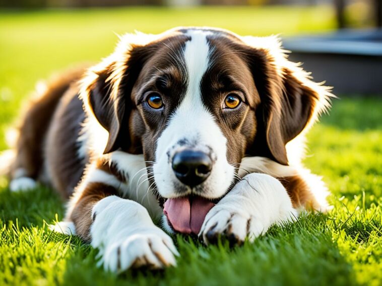 Hund liegt immer auf dem Rücken